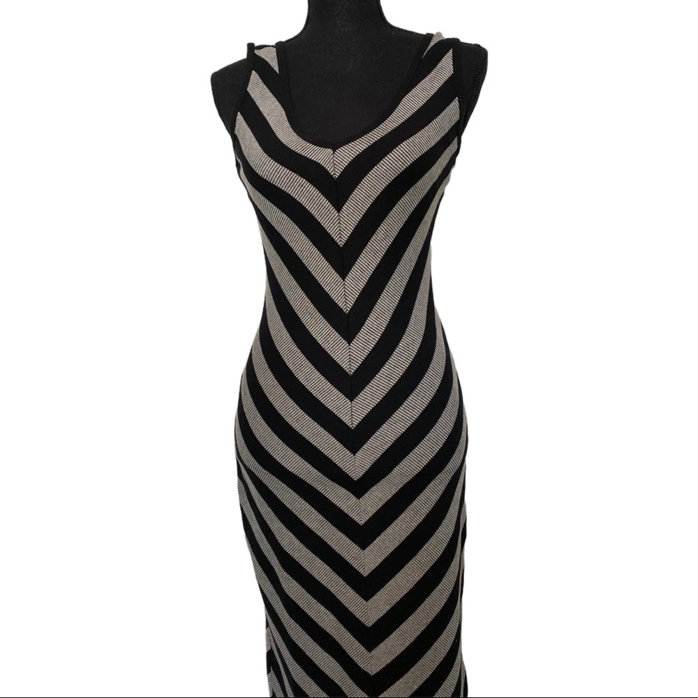 Mossimo Black/Gray Striped Dress